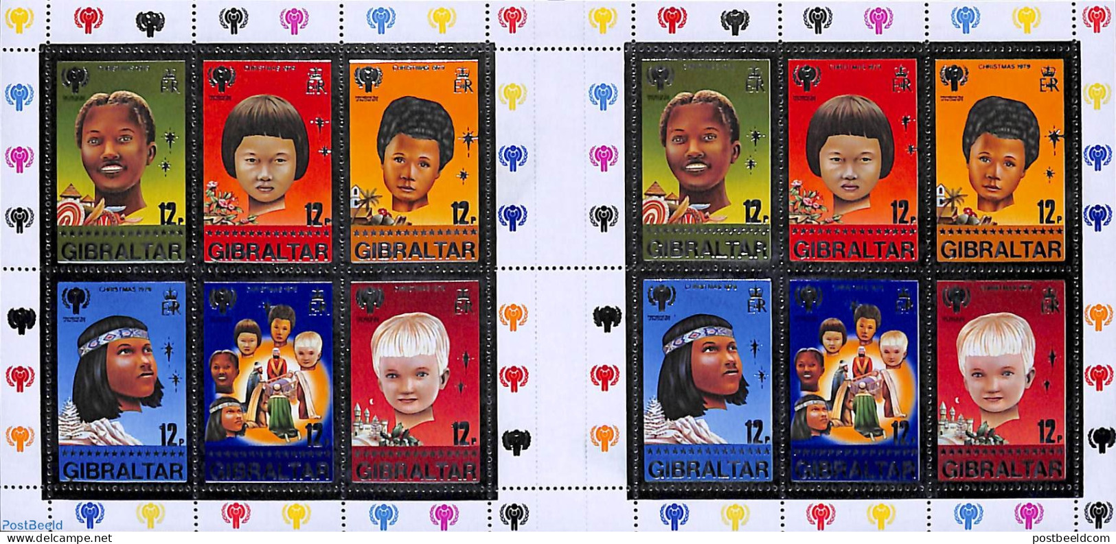 Gibraltar 1979 Int> Year Of Child S/s Pair, Mint NH, Various - Year Of The Child 1979 - Gibraltar