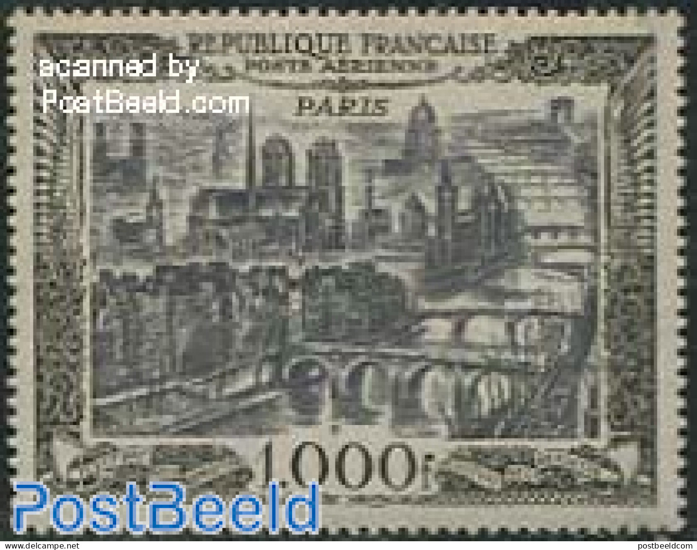 France 1950 1000F, Paris, Stamp Out Of Set, Mint NH - Ungebraucht