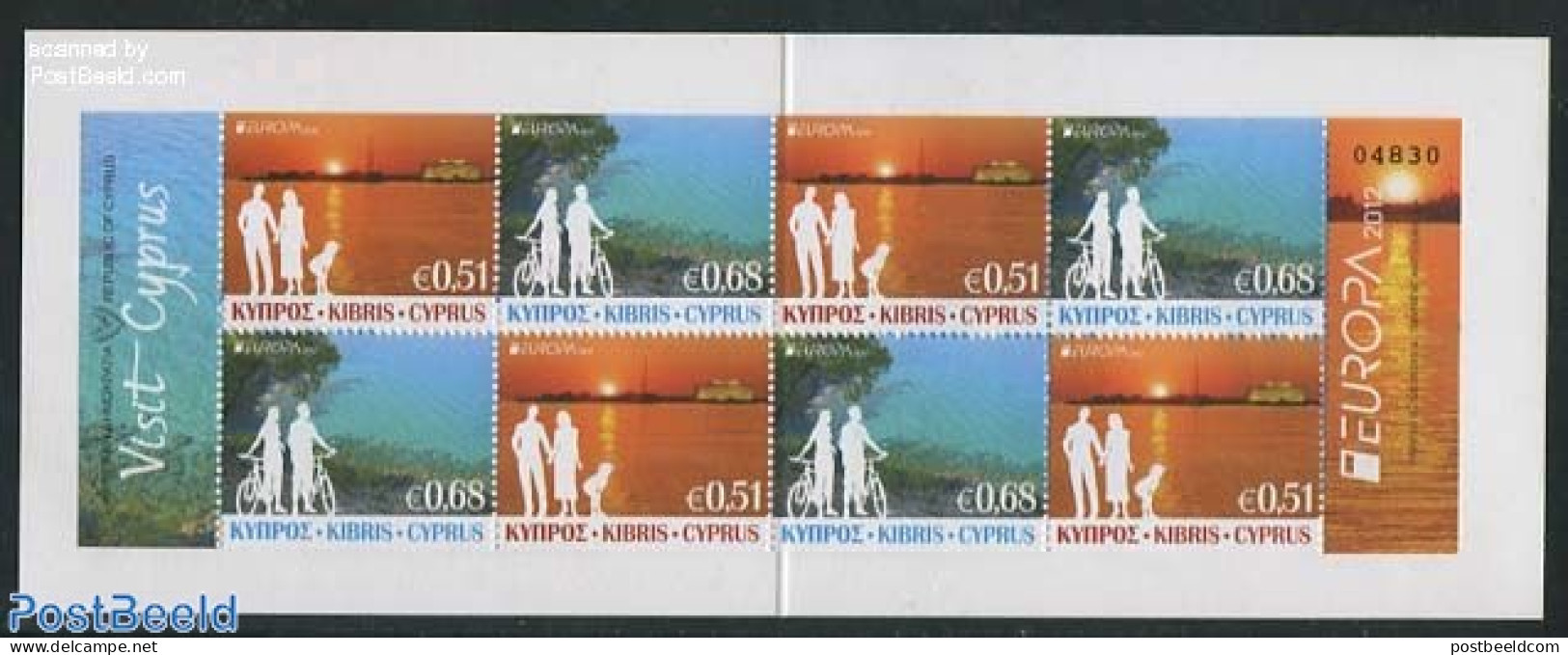 Cyprus 2012 Europe, Visit Cyprus Booklet, Mint NH, History - Sport - Transport - Various - Europa (cept) - Cycling - S.. - Unused Stamps