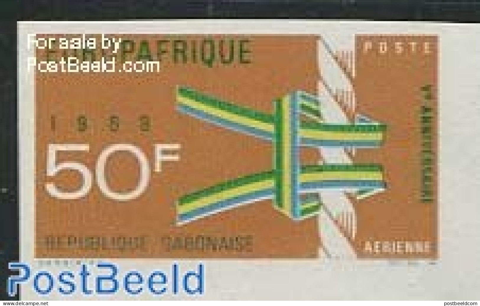 Gabon 1968 Europafrique 1v Imperforated, Mint NH, History - Ongebruikt