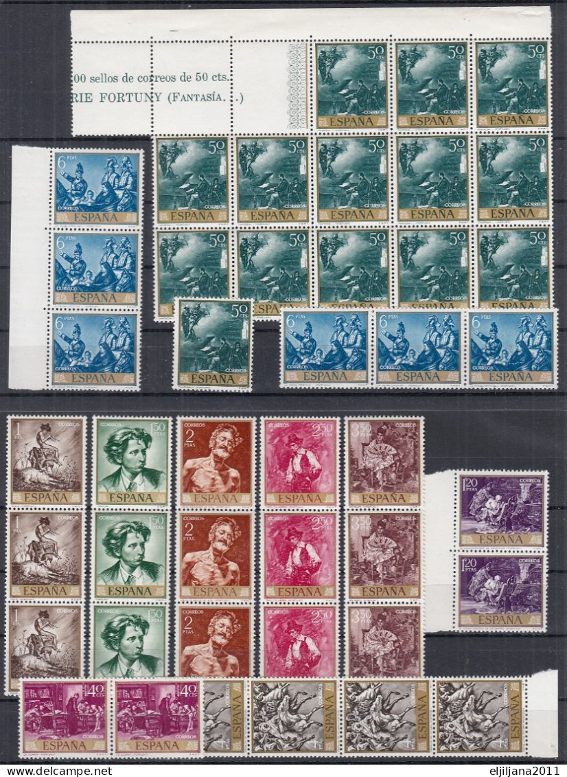 ⁕ SPAIN / ESPANA 1968 ⁕ Mariano Fortuny (stamp Day) Art Painting Gemalde Mi.1740-1749 ⁕ MNH ( 43 Stamps ) - Ungebraucht