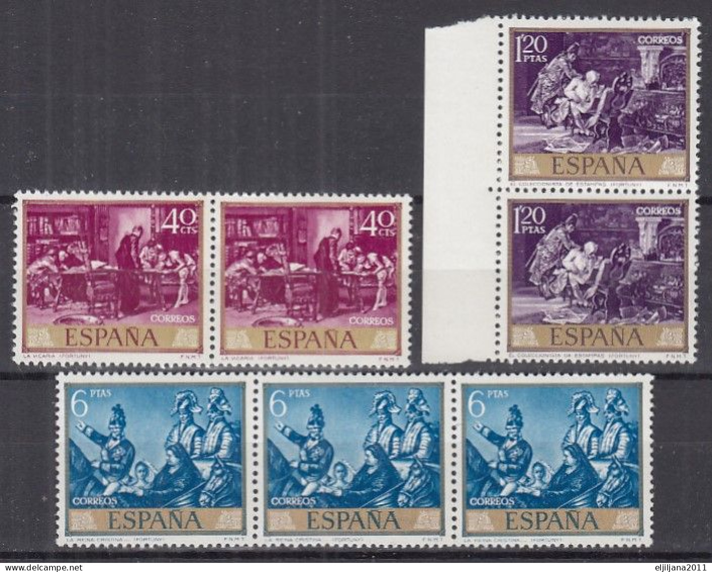 ⁕ SPAIN / ESPANA 1968 ⁕ Mariano Fortuny (stamp Day) Art Painting Gemalde Mi.1740-1749 ⁕ MNH ( 43 Stamps ) - Ongebruikt