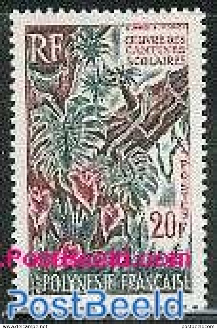 French Polynesia 1965 School Food 1v, Mint NH, Nature - Science - Flowers & Plants - Education - Ongebruikt