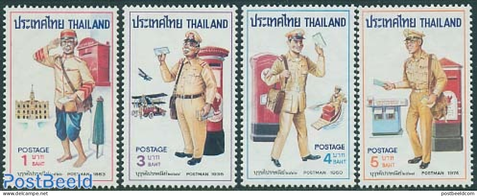 Thailand 1976 Postal Uniforms 4v, Mint NH, Various - Post - Uniforms - Post