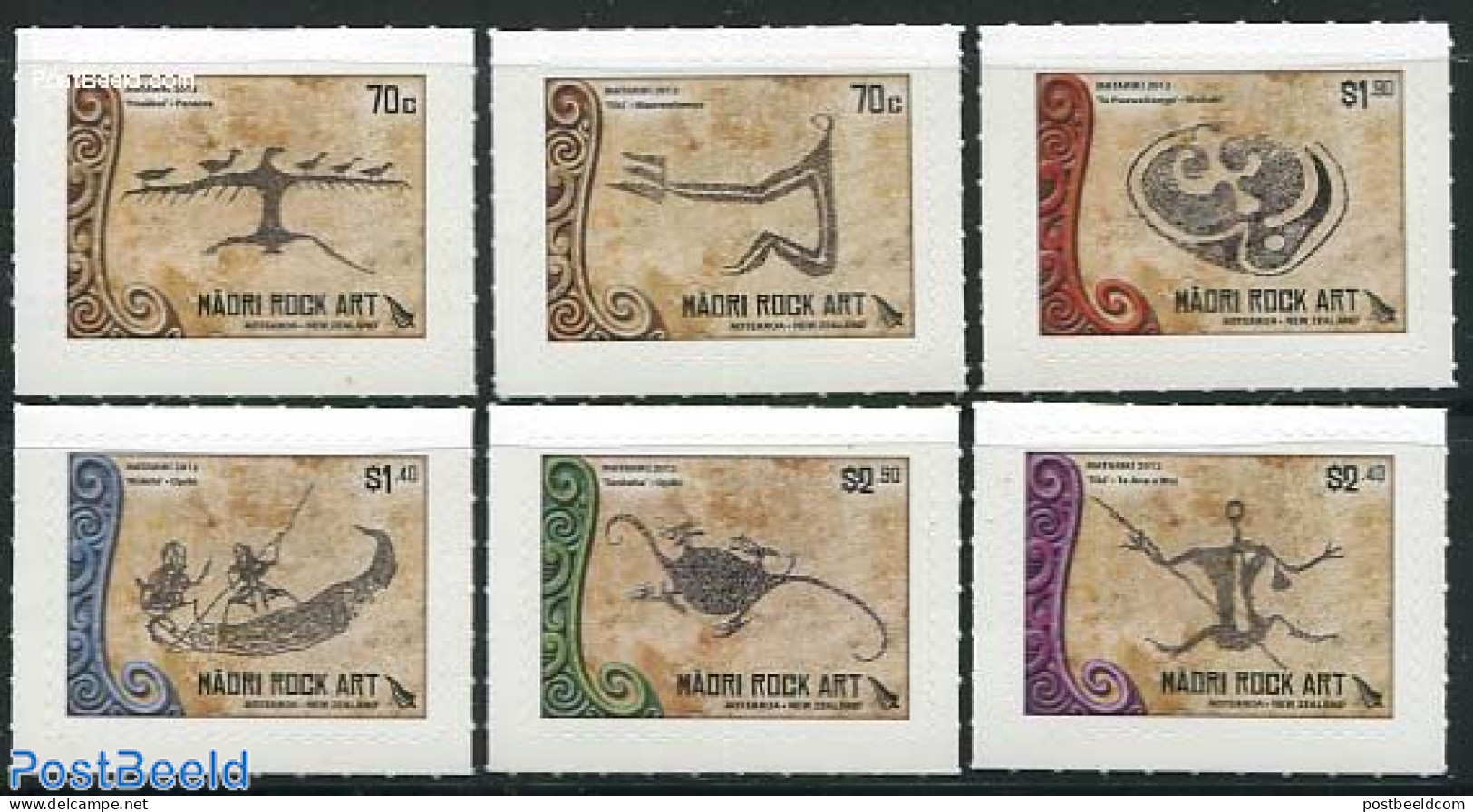 New Zealand 2012 Matariki, Maori Art 6v S-a, Mint NH, Art - Cave Paintings - Unused Stamps
