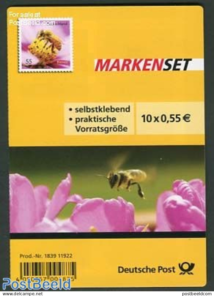 Germany, Federal Republic 2012 Bees Booklet, Mint NH, Nature - Bees - Stamp Booklets - Unused Stamps