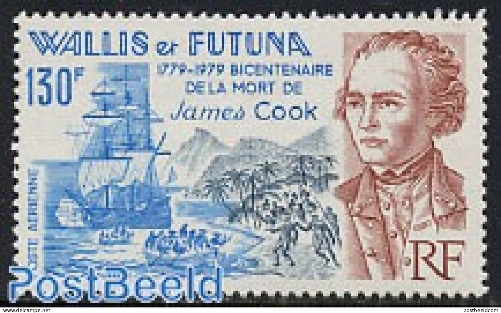 Wallis & Futuna 1979 James Cook 1v, Mint NH, History - Transport - Explorers - Ships And Boats - Exploradores