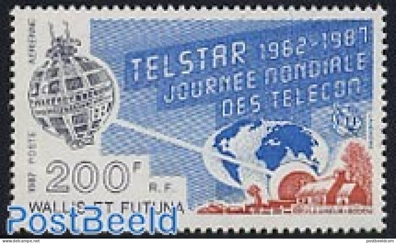 Wallis & Futuna 1987 World Telecommunication Day 1v, Mint NH, Science - Transport - Telecommunication - Space Explorat.. - Telekom