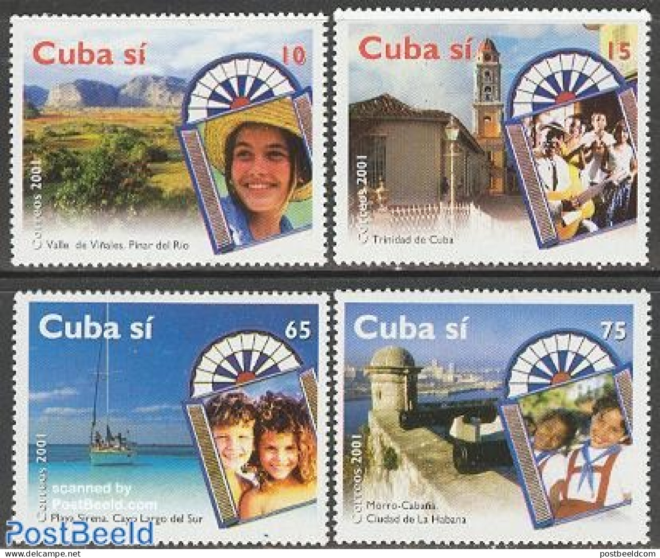 Cuba 2001 Tourism, Valle De Vinales 4v, Mint NH, Transport - Various - Ships And Boats - Tourism - Neufs