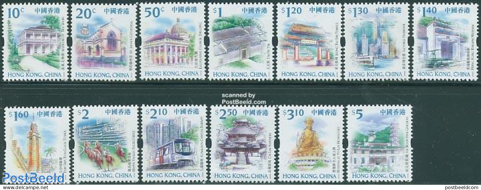 Hong Kong 1999 Definitives 13v, Mint NH, Nature - Religion - Sport - Transport - Horses - Churches, Temples, Mosques, .. - Nuevos