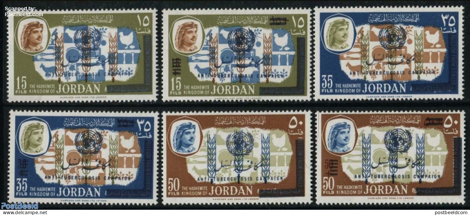Jordan 1966 Anti Tuberculosis 6v, Mint NH, Health - History - Health - United Nations - Jordania