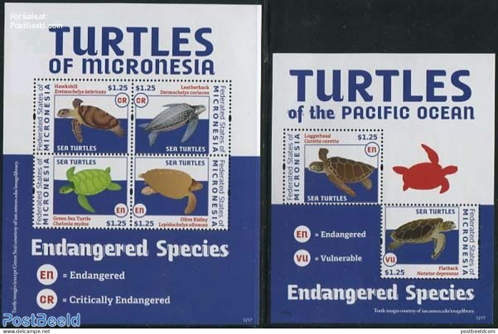 Micronesia 2012 Turtles 2 S/s, Mint NH, Nature - Reptiles - Turtles - Mikronesien