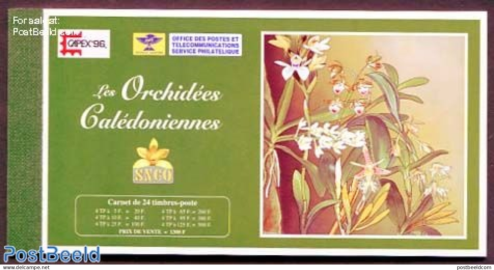 New Caledonia 1996 CAPEX, Orchids Booklet, Mint NH, Nature - Flowers & Plants - Orchids - Philately - Stamp Booklets - Ungebraucht