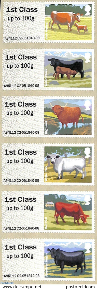 Great Britain 2012 Post & Go, Farm Animals 5v S-a, Mint NH, Nature - Animals (others & Mixed) - Cattle - Neufs