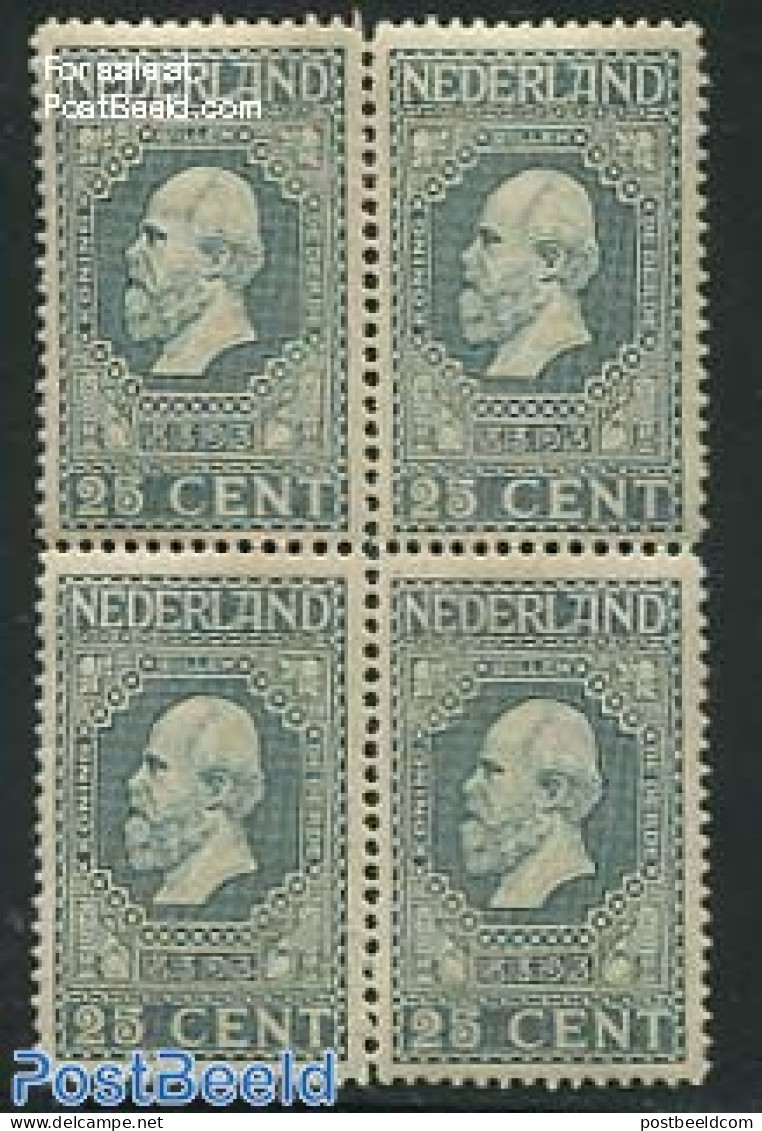 Netherlands 1913 25c, Block Of 4 [+], MNH, Mint NH - Unused Stamps