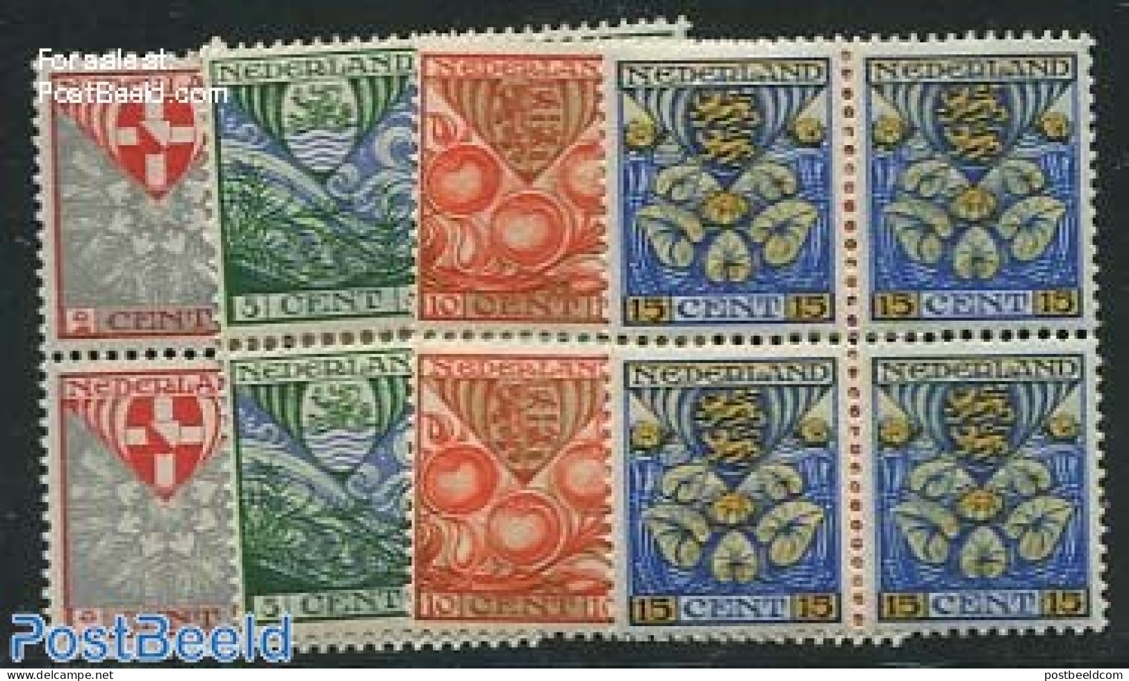 Netherlands 1926 Child Welfare 4v, Blocks Of 4 [+], Mint NH, History - Coat Of Arms - Unused Stamps