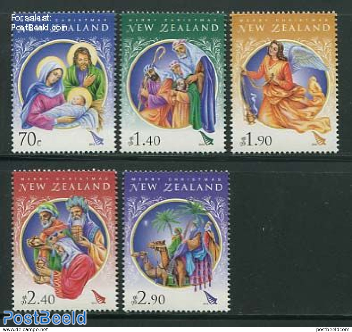New Zealand 2012 Christmas 5v, Mint NH, Religion - Christmas - Unused Stamps