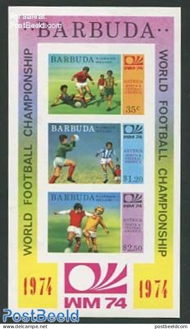 Barbuda 1974 World Cup Football S/s Imperforated, Mint NH, Sport - Football - Barbuda (...-1981)