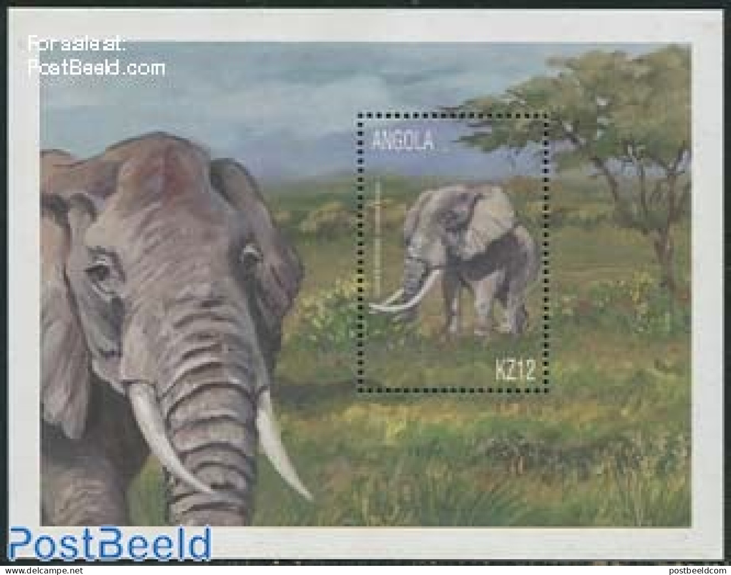 Angola 2000 African Elephant S/s, Mint NH, Nature - Animals (others & Mixed) - Elephants - Angola