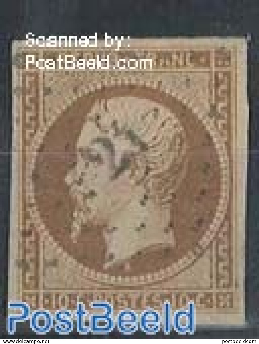 France 1852 10c, Brown Yellow, Used, Used - Gebraucht