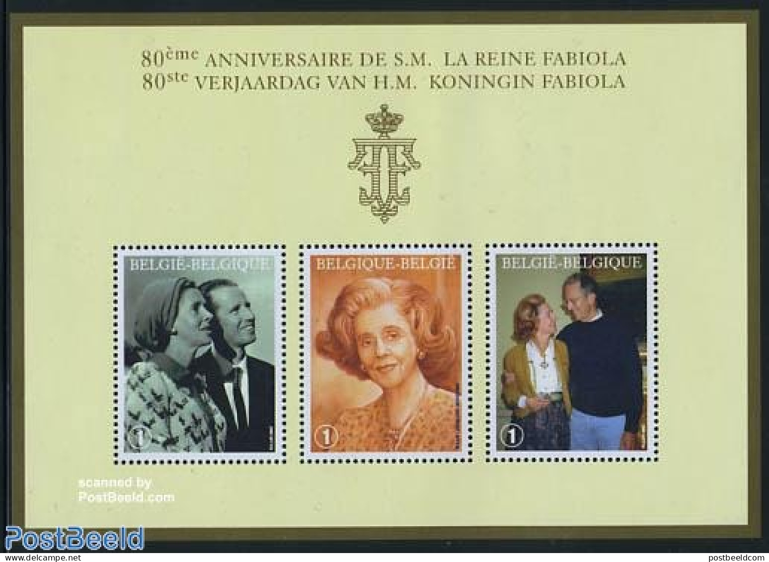 Belgium 2008 Queen Fabiola 80th Birthday S/s, Mint NH, History - Kings & Queens (Royalty) - Ongebruikt