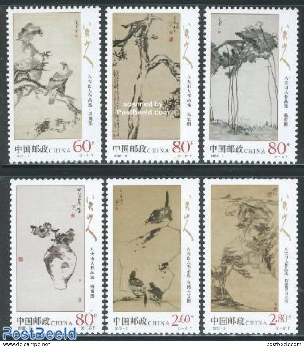 China People’s Republic 2002 Zhu Da Paintings 6v, Mint NH, Nature - Birds - Art - East Asian Art - Paintings - Unused Stamps