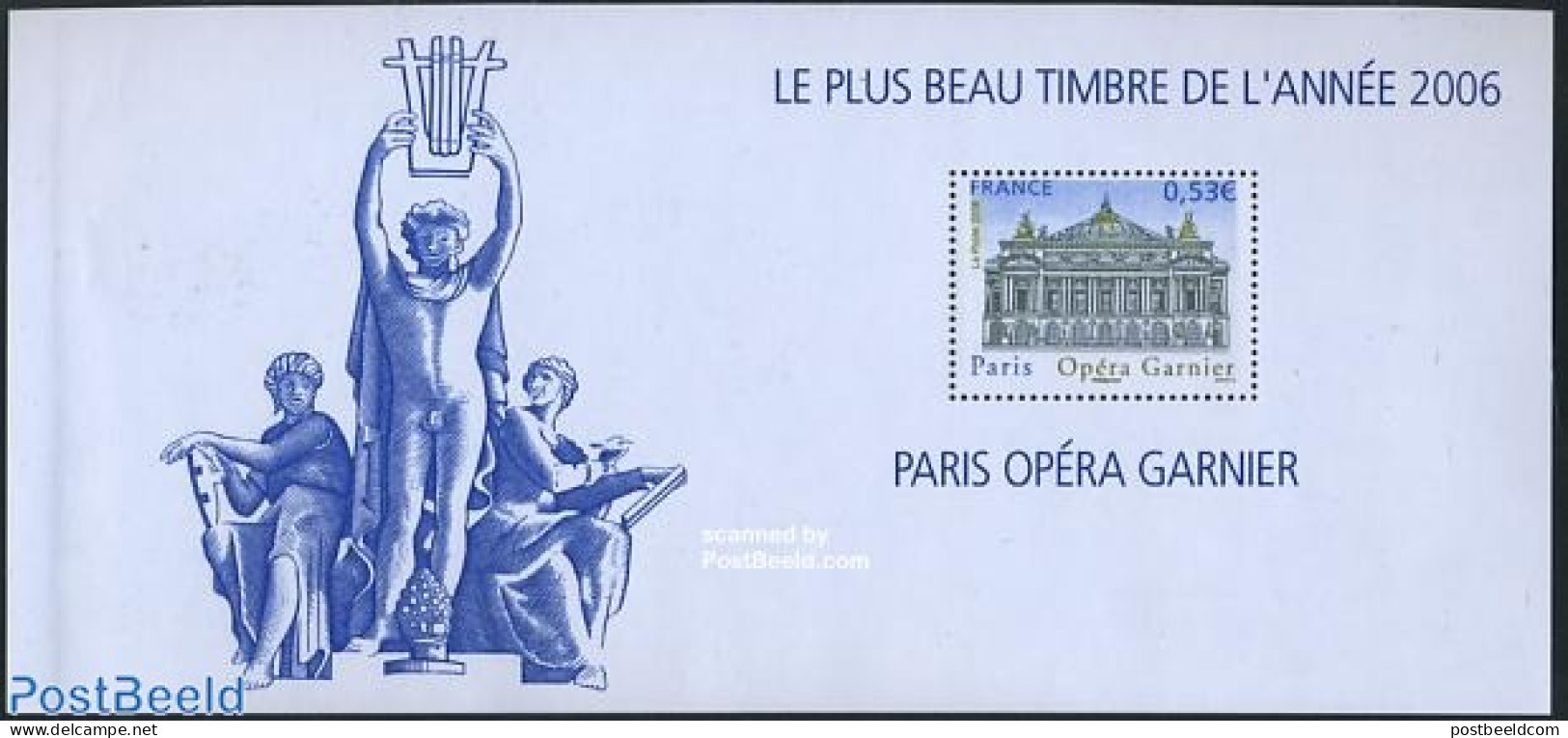France 2007 Opera Garnier Paris S/s, Mint NH, Performance Art - Music - Theatre - Art - Architecture - Unused Stamps