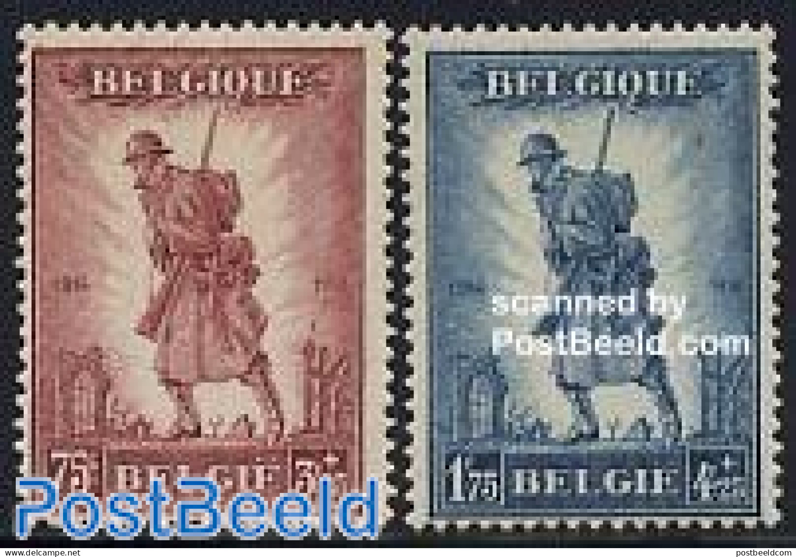 Belgium 1932 Infantery Monument 2v, Mint NH, History - Militarism - Nuovi