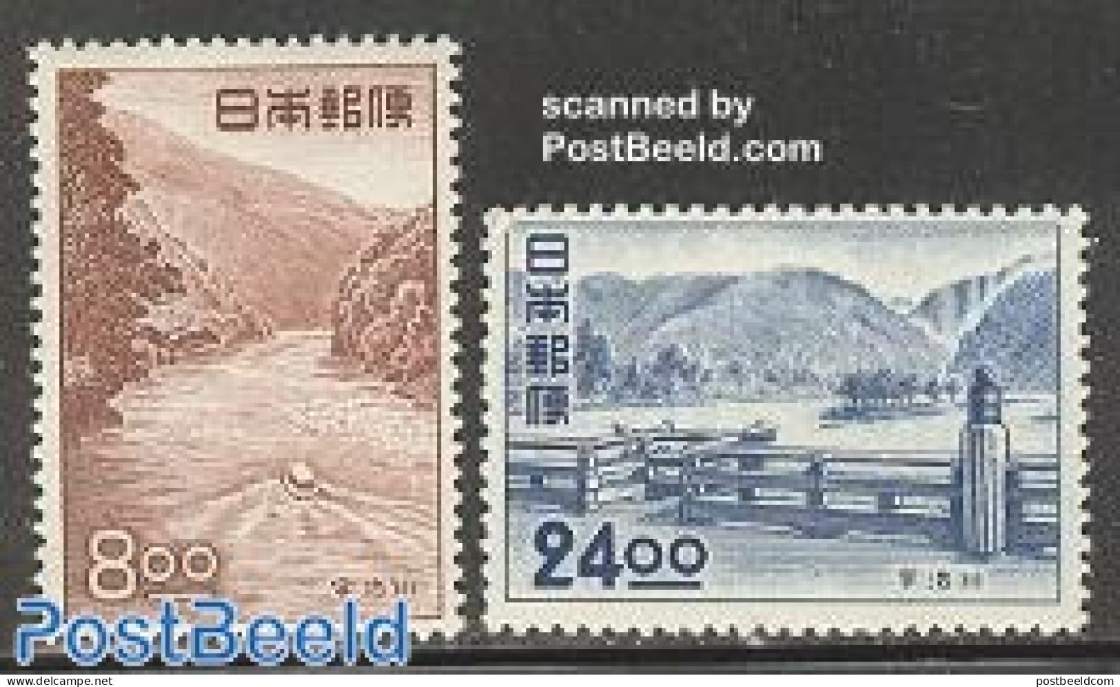 Japan 1951 Tourism 2v, Mint NH, Transport - Ships And Boats - Art - Bridges And Tunnels - Neufs