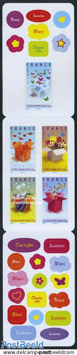 France 2007 Wishing Stamps 5v In Booklet S-a, Mint NH, Various - Stamp Booklets - Greetings & Wishing Stamps - Neufs