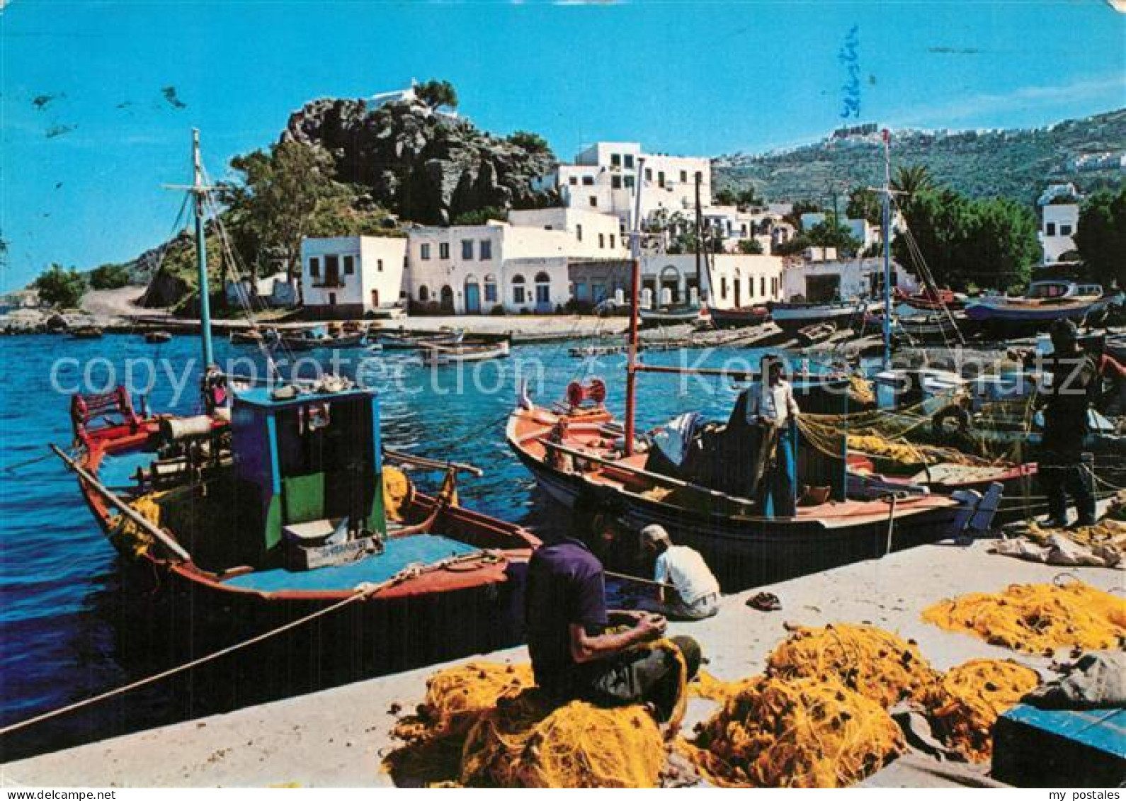 73588968 Patmos Sporaden Dodekanes Heilige Paraskewi Hafen Fischerboote Patmos S - Grecia