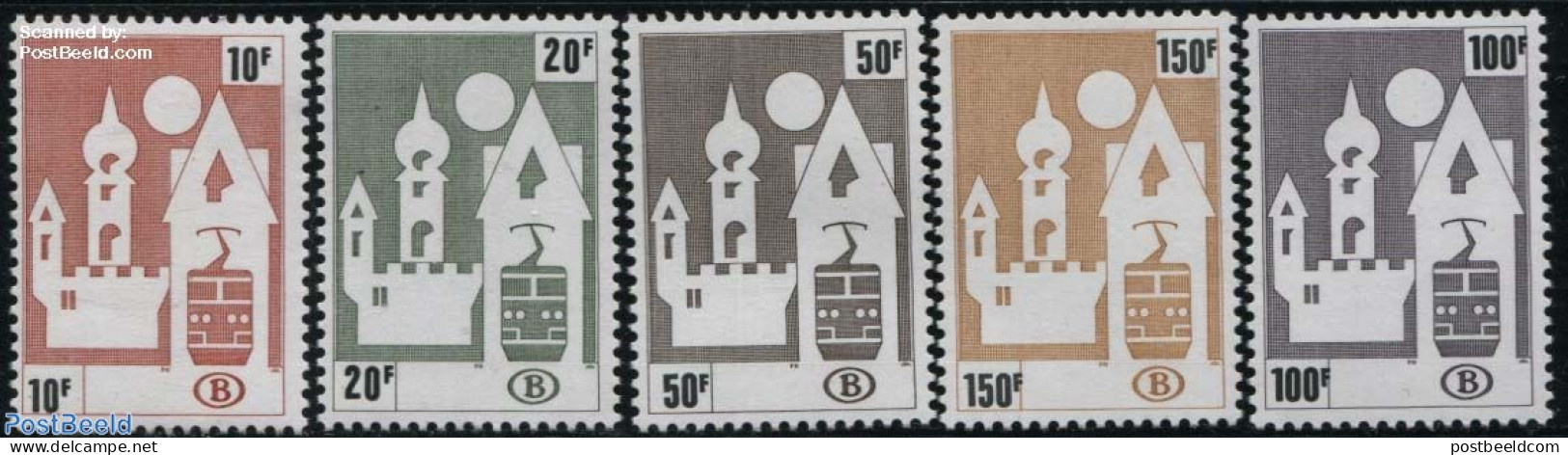 Belgium 1987 Railway Tourism 5v, Mint NH, Transport - Railways - Unused Stamps