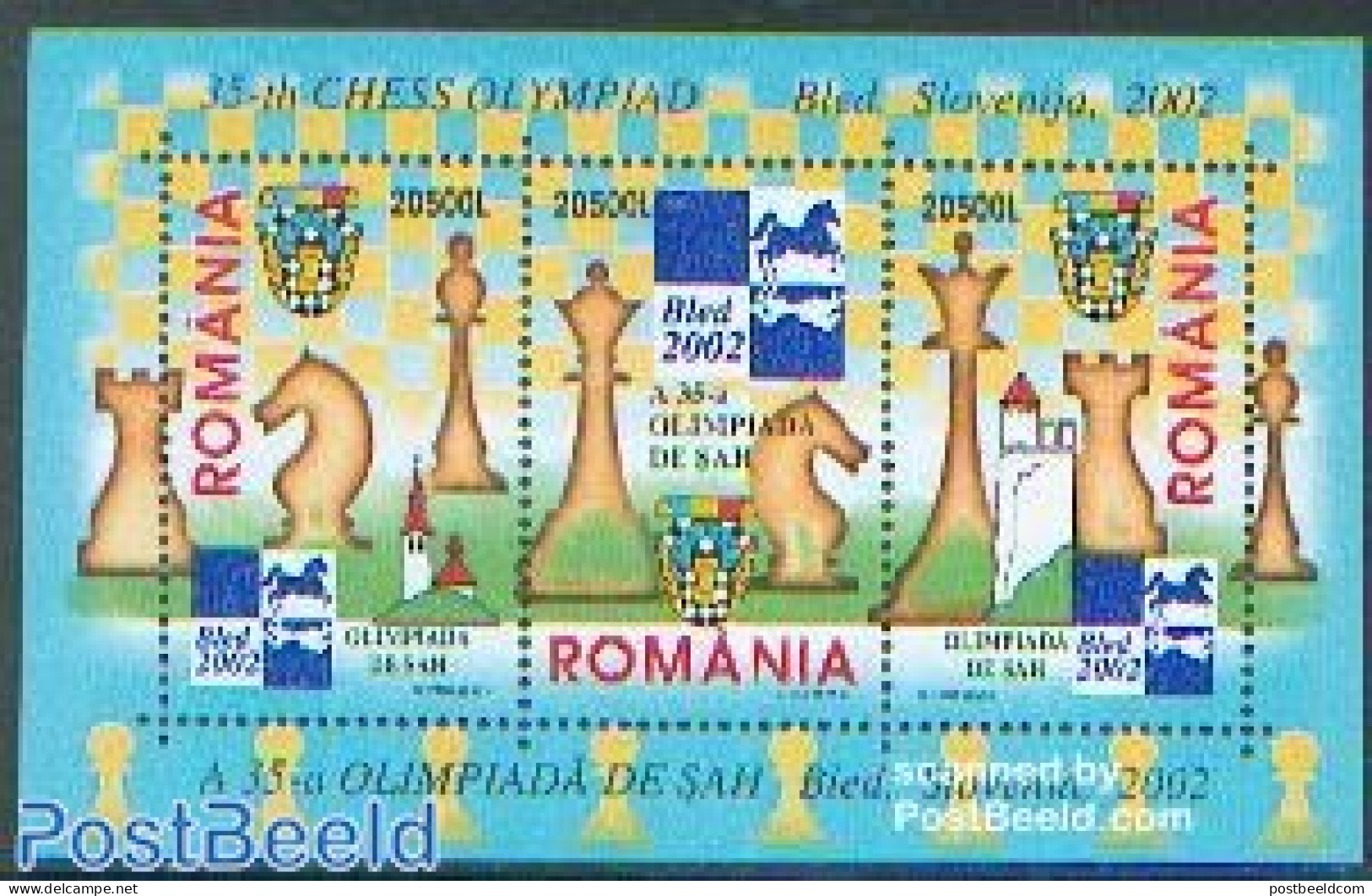Romania 2002 Chess Olympiade S/s, Mint NH, Sport - Chess - Unused Stamps