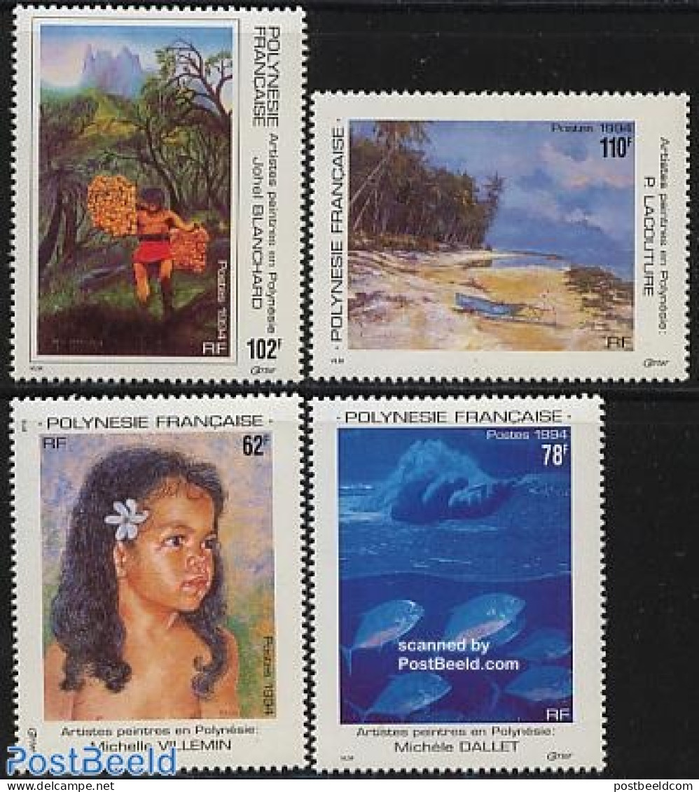 French Polynesia 1994 Paintings 4v, Mint NH, Art - Modern Art (1850-present) - Paintings - Ongebruikt