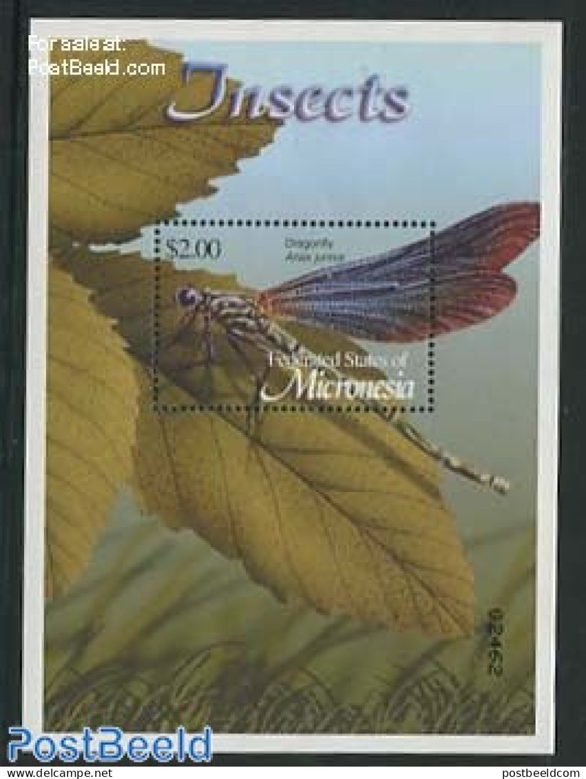 Micronesia 2002 Dragonfly S/s, Mint NH, Nature - Insects - Micronesië
