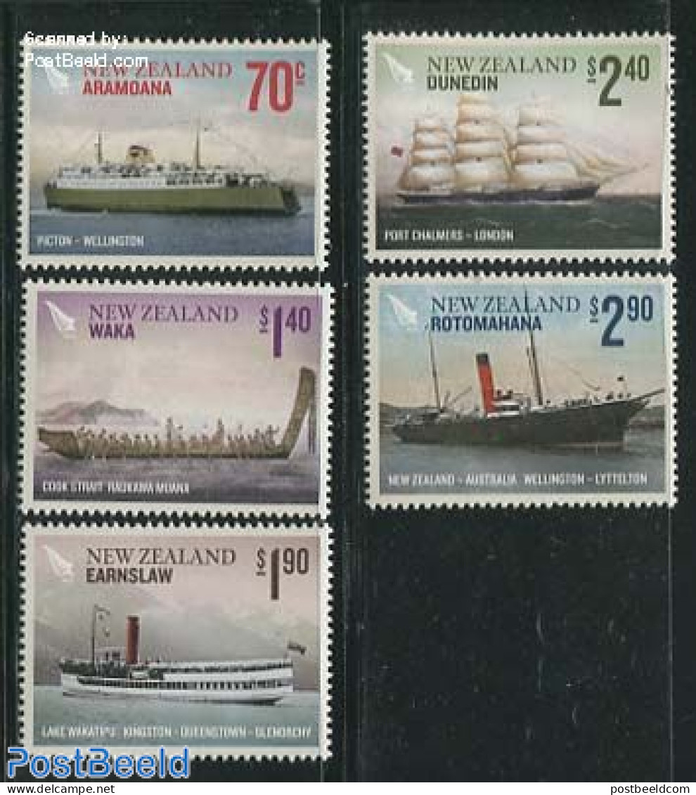 New Zealand 2012 Great Voyages 5v, Mint NH, Transport - Ships And Boats - Unused Stamps