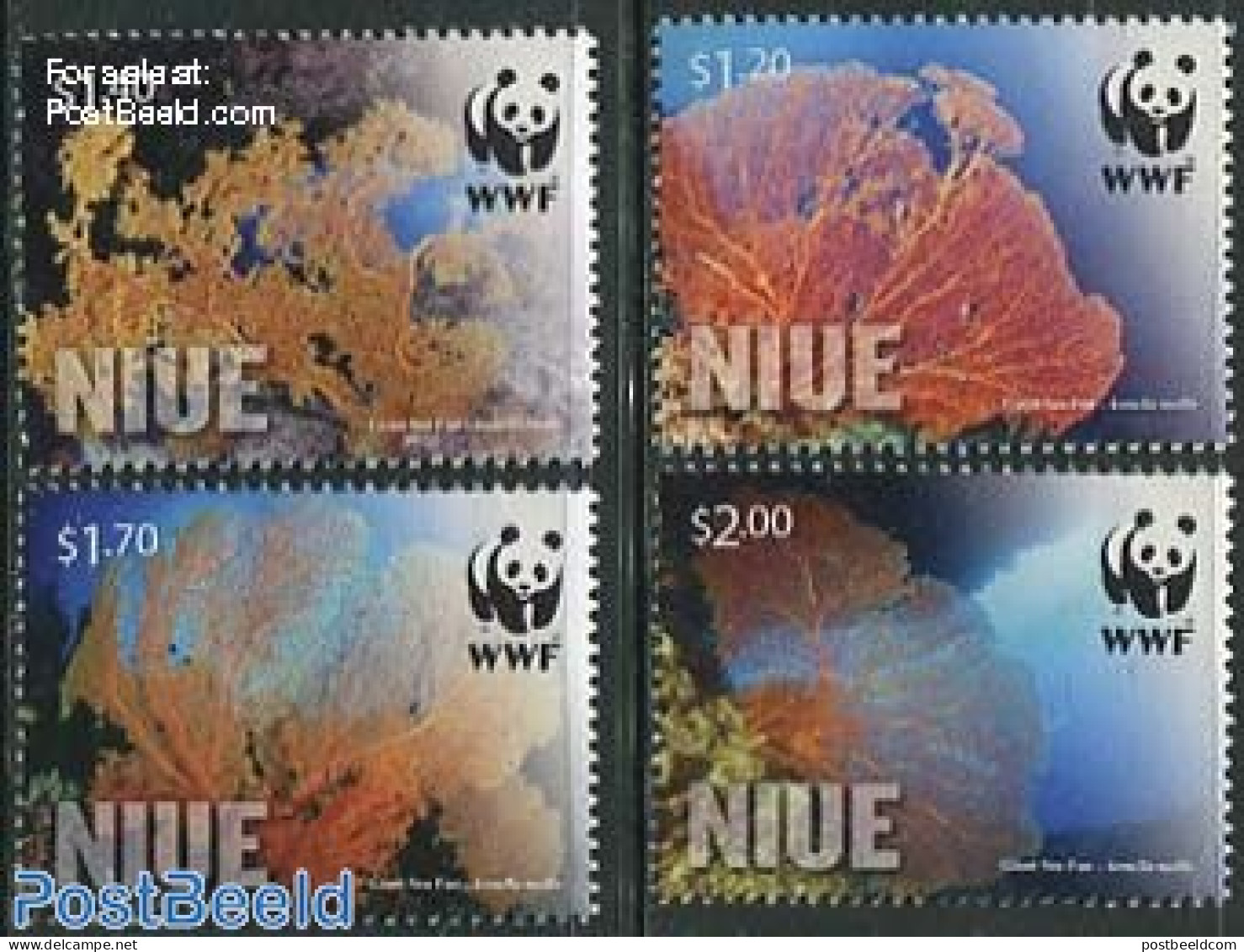 Niue 2012 WWF, Corals 4v, Mint NH, Nature - World Wildlife Fund (WWF) - Niue