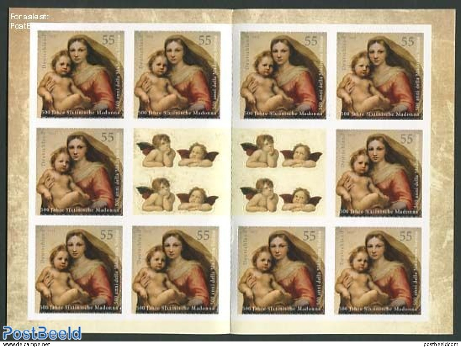 Germany, Federal Republic 2012 Sistine Madonna Booklet S-a, Mint NH, Stamp Booklets - Paintings - Neufs