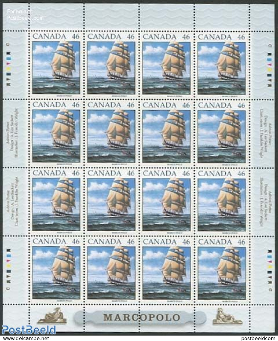 Canada 1999 Ships M/s, Mint NH, Transport - Various - Ships And Boats - Lighthouses & Safety At Sea - Ungebraucht