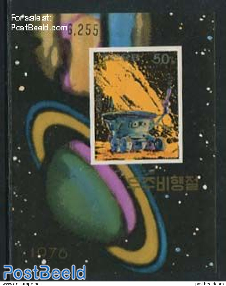 Korea, North 1976 Lunochod S/s, Imperforated, Mint NH, Transport - Space Exploration - Corea Del Nord