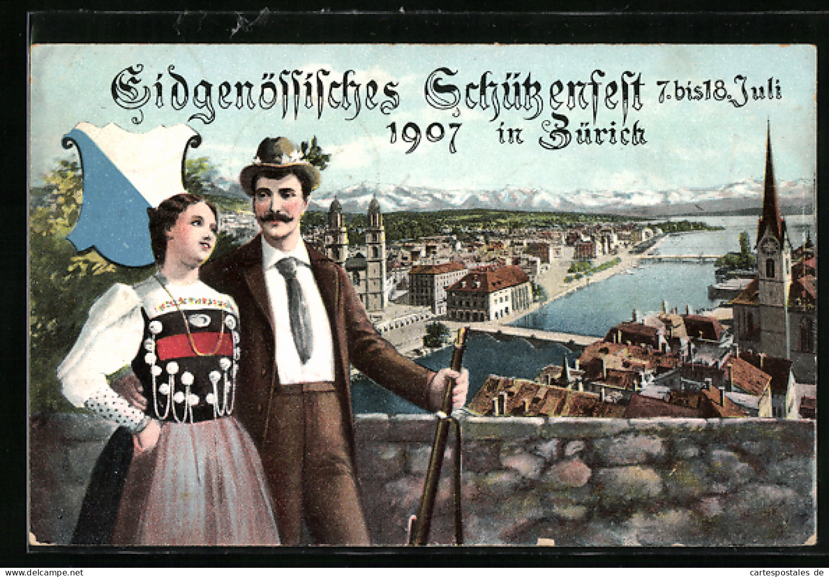 AK Zürich, Eidgenössisches Schützenfest 1907  - Hunting