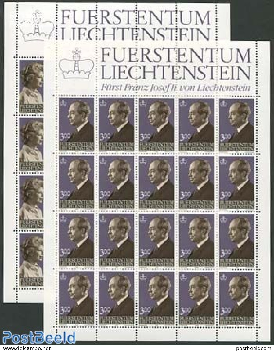 Liechtenstein 1983 Franz Josef II & Gina 2 M/ss, Mint NH, History - Kings & Queens (Royalty) - Ungebraucht