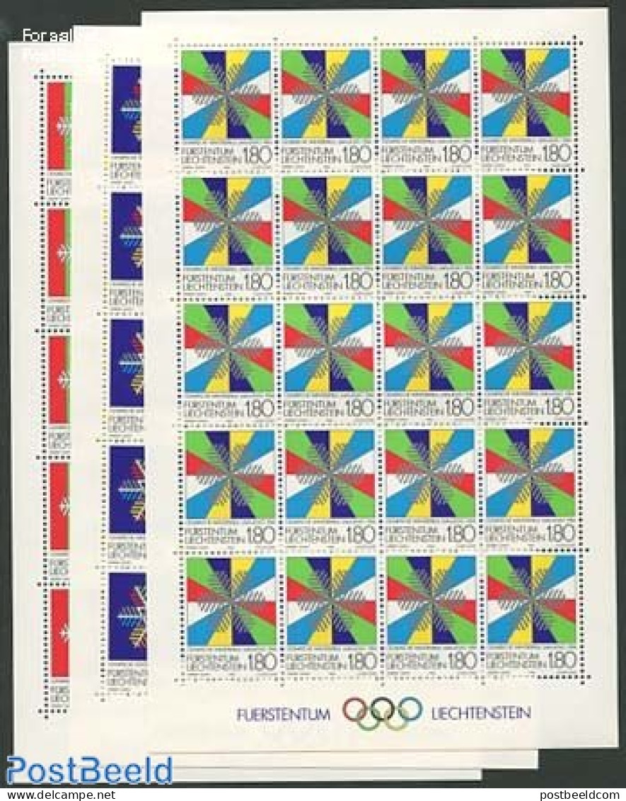 Liechtenstein 1983 Olympic Winter Games 3 M/ss, Mint NH, Sport - Olympic Winter Games - Unused Stamps
