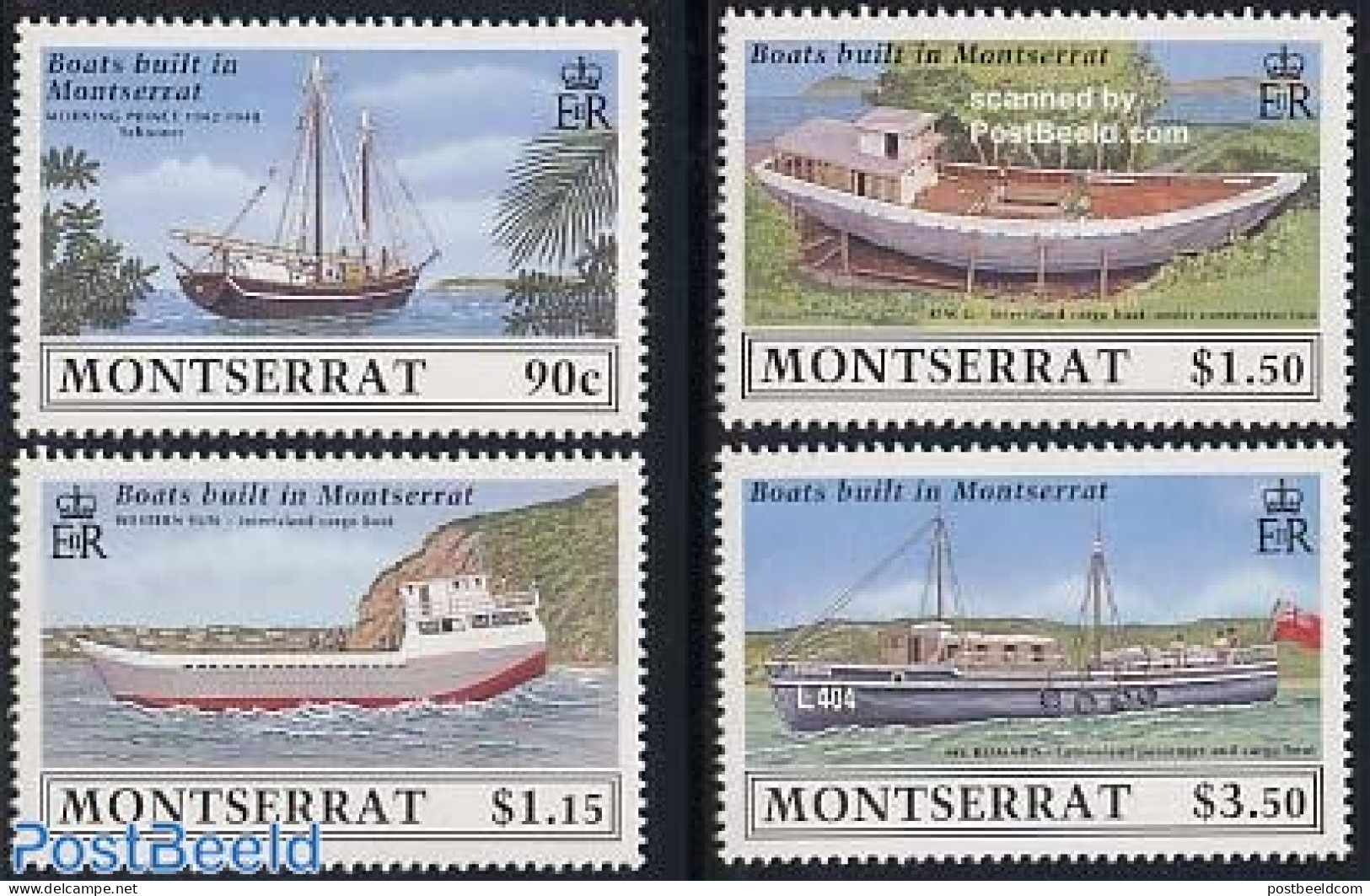 Montserrat 1989 Ship Construction 4v, Mint NH, Transport - Ships And Boats - Boten
