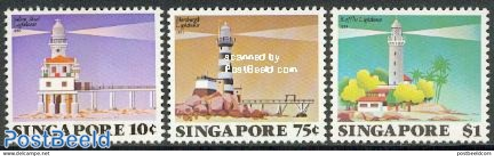 Singapore 1982 Lighthouses 3v, Mint NH, Various - Lighthouses & Safety At Sea - Vuurtorens