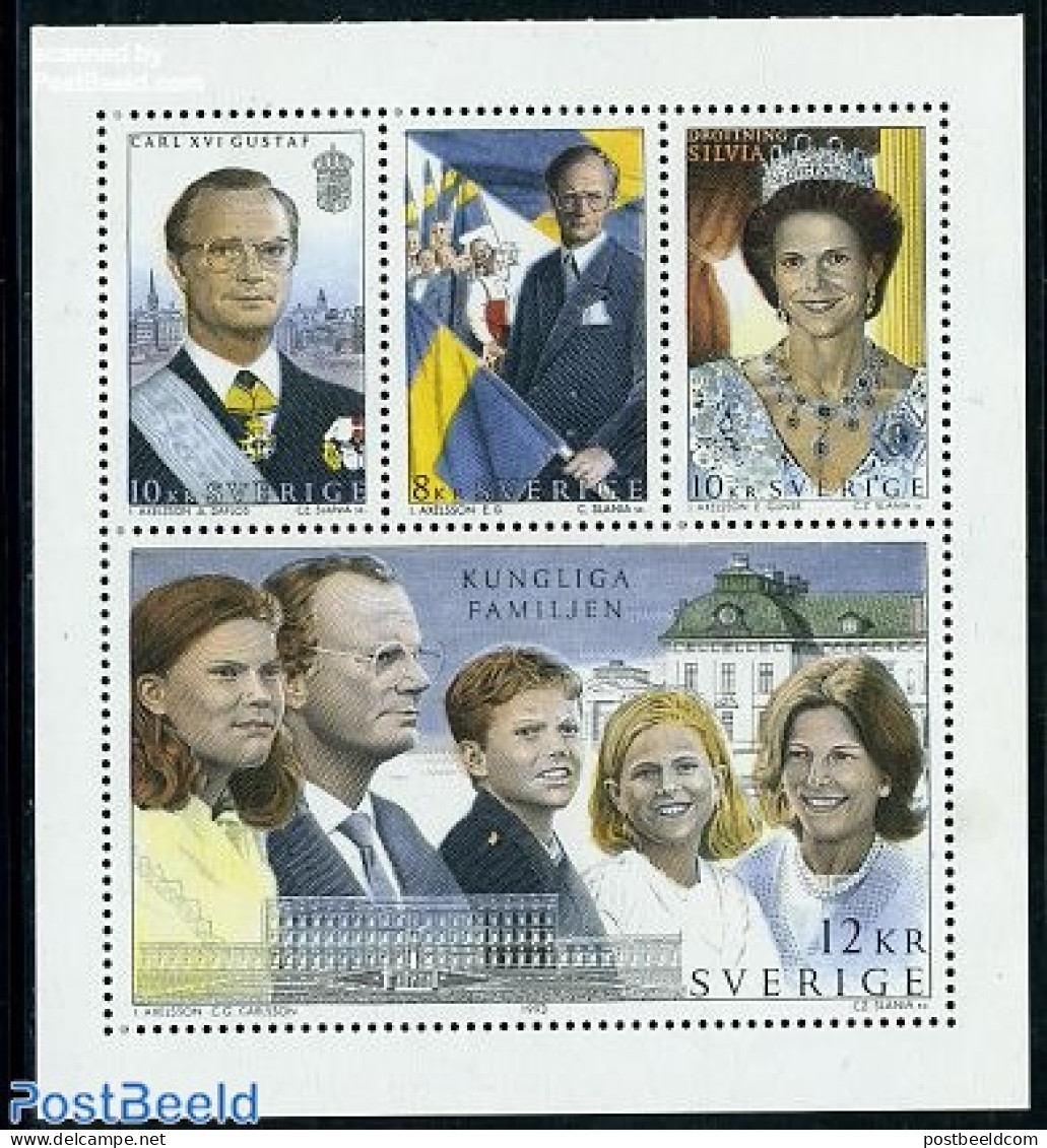 Sweden 1993 Royal Family S/s, Mint NH, History - Charles & Diana - Kings & Queens (Royalty) - Ungebraucht