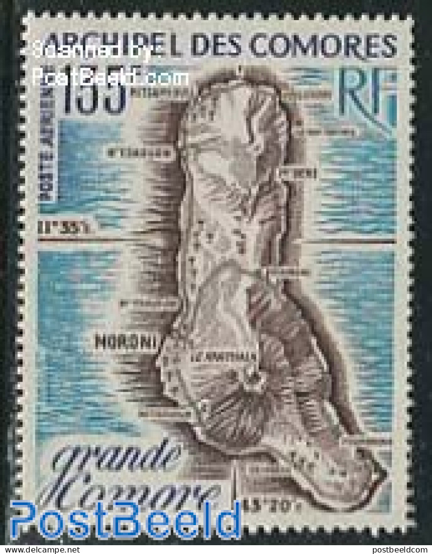 Comoros 1973 Grand Comore Map 1v, Mint NH, Various - Maps - Aardrijkskunde