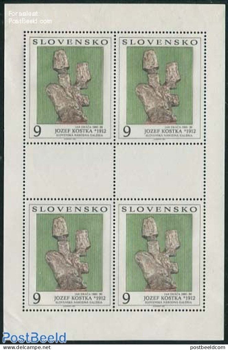 Slovakia 1993 J. Kostka Sculpture M/s, Mint NH, Art - Sculpture - Unused Stamps
