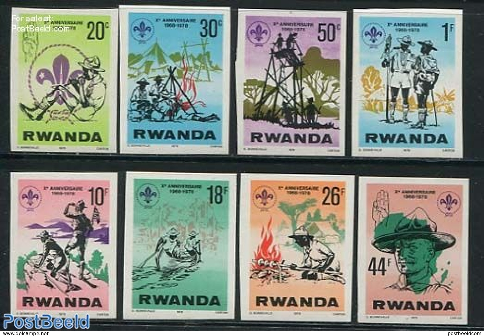 Rwanda 1978 Scouting 8v, Imperforated, Mint NH, Sport - Scouting - Other & Unclassified