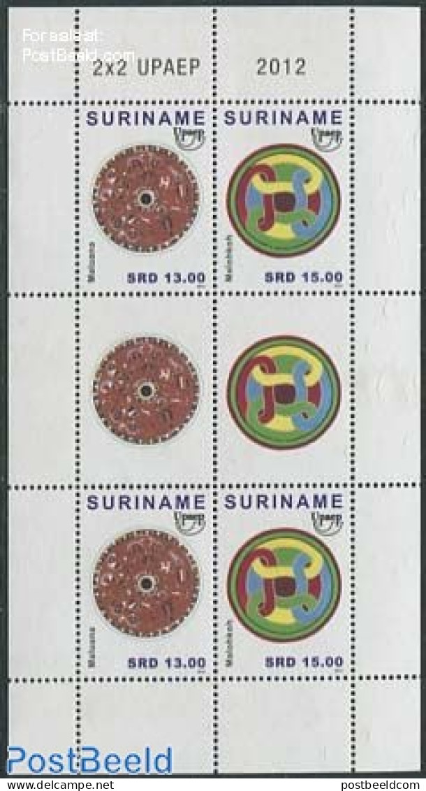 Suriname, Republic 2012 UPAEP 2x2v M/s, Mint NH, U.P.A.E. - Surinam